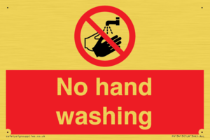No hand washing